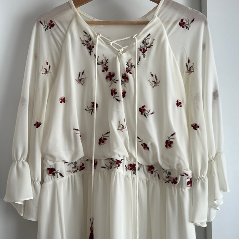 Long dress, side zipper